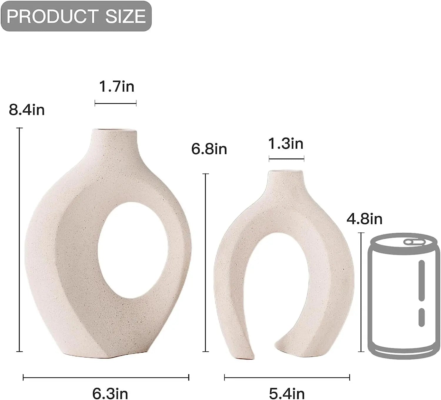 White Ceramic Vase Set